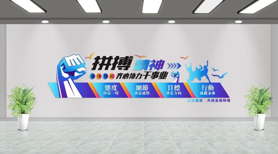 励志企业文化墙图片